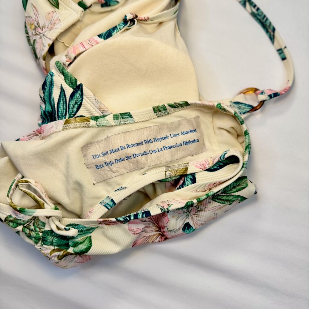 Palisades Hipster One Piece Swim Suit Women’s XL Floral Ruched Tie Back NWOT - Picture 3 of 9